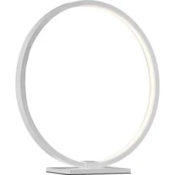 Blulaxa Schreibtischlampe Ring Weiß LED, Aluminium, Mit Standfuß