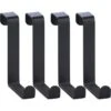 Wenko Kleiderhaken 23175100, Für Die Tür, Schwarz, Metall, 1 Haken, 4 Stück -Küche Fach Geschäft 981c331a49a3f0563d56b18eba39ee6a2e3425e4 kleiderhaken wenko 23175100