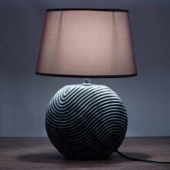 Schreibtischlampe BRUBAKER Grau, Mit Keramik-Standfuß, 2 Stück -Küche Fach Geschäft 98a62f74e52ca1b352cb22c898d8f184cdd61895 schreibtischlampe brubaker zen garden