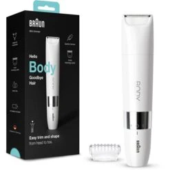 Braun Elektrorasierer BS1000 Body Mini Trimmer, Für Damen Und Herren, Wet & Dry, Mit Kammaufsatz