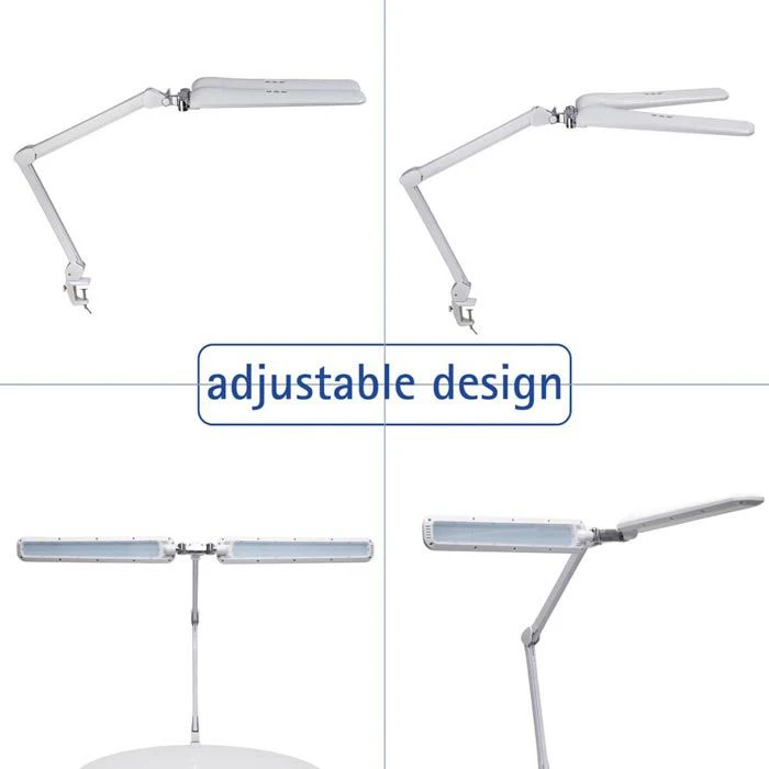 Maul Schreibtischlampe Maulcraft Duo LED, Dimmbar, Zwei Leuchtenköpfe, Weiß, Mit Tischklemme 5 Maul Schreibtischlampe Maulcraft Duo LED, Dimmbar, Zwei Leuchtenköpfe, Weiß, Mit Tischklemme – Bild 3