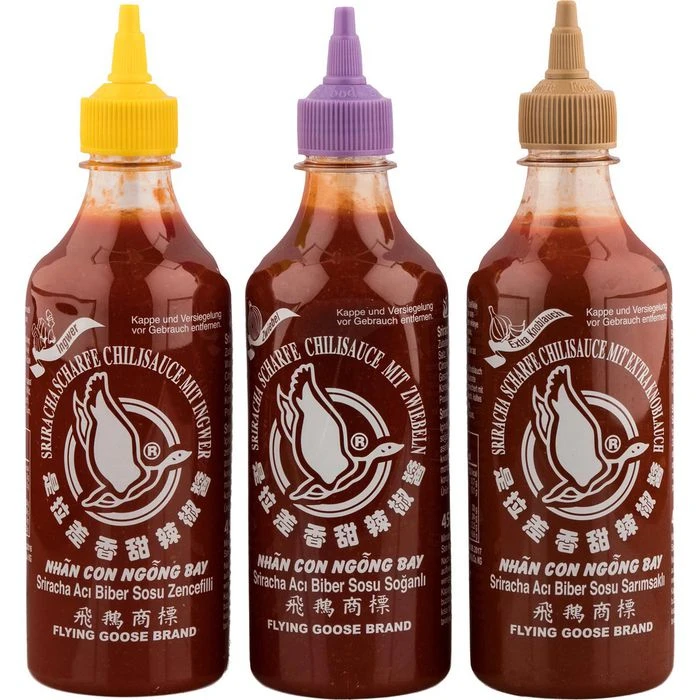 FlyingGoose Chilisauce Sriracha Scharfe Chilisauce, In 6 Geschmacksrichtungen, 6x 455ml 6 FlyingGoose Chilisauce Sriracha Scharfe Chilisauce, In 6 Geschmacksrichtungen, 6x 455ml – Bild 4