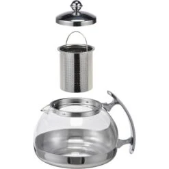 Böttcher-AG Tee-Kanne Glas, Mit Edelstahl-Sieb, Transparent, 1,2 L -Küche Fach Geschäft 9b012a6010af08467846d3382faa0f9b5081eee5 tee kanne boettcher ag glas