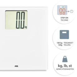 ADE Personenwaage Katharina, BE1723, Bis 180kg, Digital, XXL-Display, Teilung 100g -Küche Fach Geschäft 9b7863ed04ff202b9bc89eada1fccbf0e234820b personenwaage ade katharina be1723