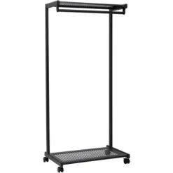 Maul Garderobenständer MAULbolero, 94244, Mit Rollen Und Schuhablage, Metall, Schwarz