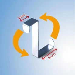 Wenko Kleiderhaken 4214062100, Für Die Tür, Silber, Edelstahl, 1 Haken, 6 Stück -Küche Fach Geschäft 9debf2e5ee6eabc368b7163a2c599e712f0003f2 kleiderhaken wenko 4214062100