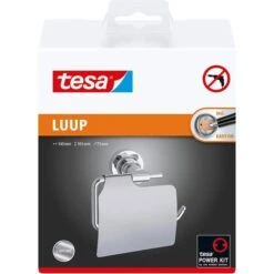 Tesa Toilettenpapierspender Luup Mit Deckel 40288, Ohne Bohren, Metall, Für 1 Kleinrolle, Silber -Küche Fach Geschäft 9ef72e1882b80e52adce6b9ea8a7fe218b677445 toilettenpapierspender tesa luup mit deckel 40288