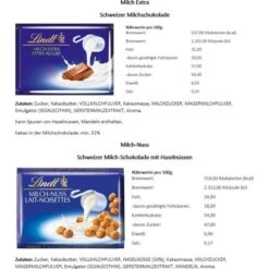 Lindt Minischokolade Napolitains Mini, Minischokoladentäfelchen, 145 Stück, 1000g -Küche Fach Geschäft 9f221358e43e94267bca819e37d8fc640b7ffdbd minischokolade lindt napolitains mini