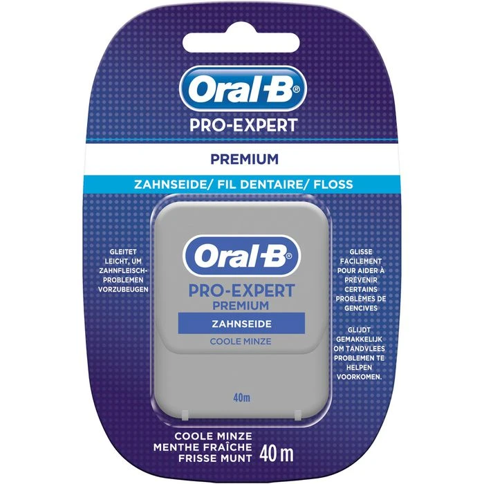 Oral B Oral-B Zahnseide Pro-Expert Premium Floss, Cool Mint, Gewachst, 40 M 3 Oral B Oral-B Zahnseide Pro-Expert Premium Floss, Cool Mint, Gewachst, 40 M