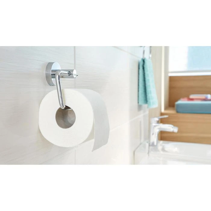 Tesa Toilettenpapierspender Smooz, 40314, Ohne Bohren, Metall, Für 1 Kleinrolle, Silber 5 Tesa Toilettenpapierspender Smooz, 40314, Ohne Bohren, Metall, Für 1 Kleinrolle, Silber – Bild 3