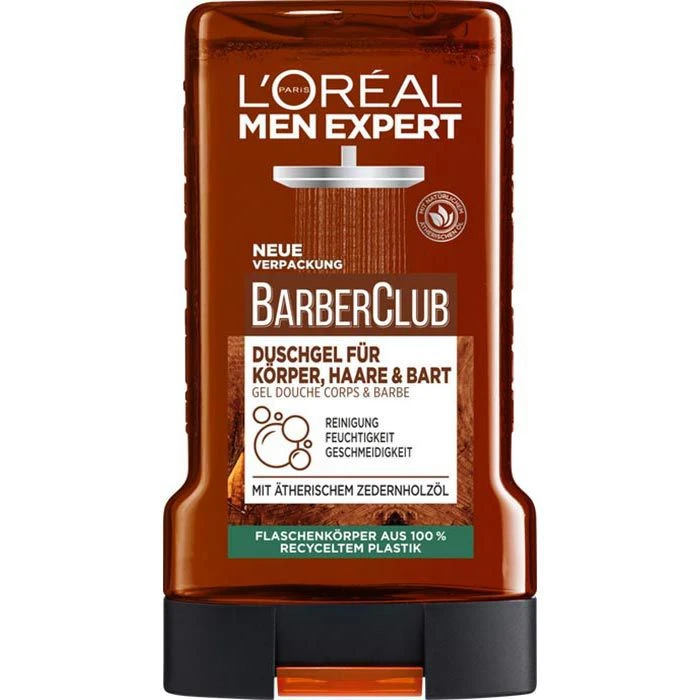 LOREAL Duschgel Paris Men Expert Barber Club, Für Männer, Mit ätherischem Zedernholzöl, 250ml 3 LOREAL Duschgel Paris Men Expert Barber Club, Für Männer, Mit ätherischem Zedernholzöl, 250ml
