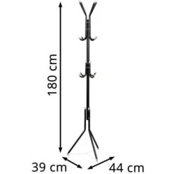 Relaxdays Garderobenständer 10035789, Mit 12 Haken, Metall, Schwarz -Küche Fach Geschäft a049f1b29b57c4216582847f450b2a29eea858f5 garderobenstaender relaxdays 10035789