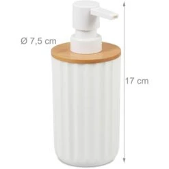 Relaxdays Seifenspender Rund, Bambus Und Kunststoff, Weiß / Braun, 340ml 12 Relaxdays Seifenspender Rund, Bambus Und Kunststoff, Weiß / Braun, 340ml -Küche Fach Geschäft a14338bb02db842f134e31fb4e6f53bd8f47332c seifenspender relaxdays rund