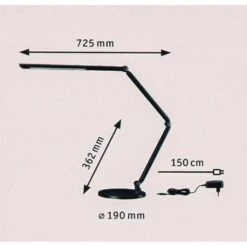 Paulmann Schreibtischlampe FlexBar, Standfuß, Dimmbar, Schwarz -Küche Fach Geschäft a3b3ebe704c833b068efc9fee1441200011a9673 schreibtischlampe paulmann flexbar