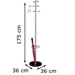 Kerkmann Garderobenständer Easy, 6114, Mit 6 Haken, Edelstahl, Silber -Küche Fach Geschäft a49c55a65e4fc7ab985ff5cc64b11e7376d7624b garderobenstaender kerkmann easy 6114
