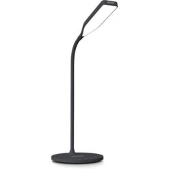 InLine Schreibtischlampe SmartHome Schwarz LED, Dimmbar, USB, QI-Ladegerät, App-fähig, Standfuß -Küche Fach Geschäft a68f38654c6fc11694546729e0c264304e85d5e0 schreibtischlampe inline smarthome led schwarz