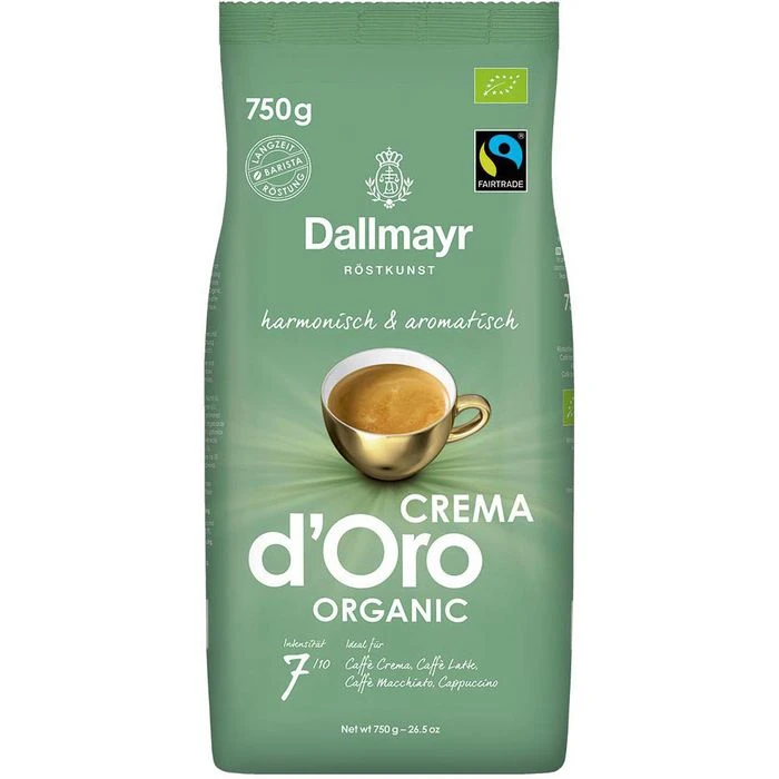 Dallmayr Kaffee Gran Verde Cafe Crema, BIO, Ganze Bohnen, Fairtrade, 750g 3 Dallmayr Kaffee Gran Verde Cafe Crema, BIO, Ganze Bohnen, Fairtrade, 750g