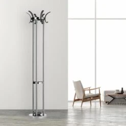 Alco Garderobenständer 2872-11, Mit 12 Haken, Metall, Silber / Schwarz -Küche Fach Geschäft a9daa52b79cbfdd608c2445d34e57355fe728cb4 garderobenstaender alco 2872 11