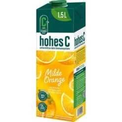 Hohes-C Saft Milde Orange, 100% Fruchtgehalt, Je 1,5 Liter, 8 Pack -Küche Fach Geschäft aae8cc92ddb9d56272fb337f941dc2bd1392857b saft hohes c milde orange