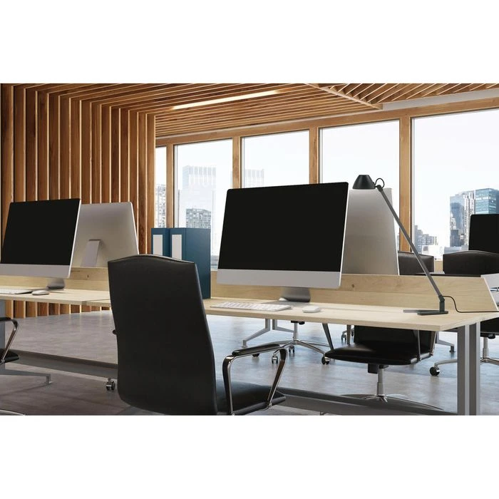 Waldmann Schreibtischlampe Lucio Warmweiß, Dimmbar, USB, Standfuß, Titan 4 Waldmann Schreibtischlampe Lucio Warmweiß, Dimmbar, USB, Standfuß, Titan – Bild 2