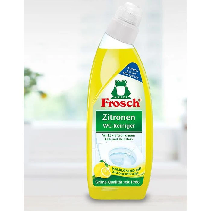 Frosch WC-Reiniger Zitrone Bio-Qualität, Gegen Kalk & Urinstein, Mit Zitronenfrische, 750ml 5 Frosch WC-Reiniger Zitrone Bio-Qualität, Gegen Kalk & Urinstein, Mit Zitronenfrische, 750ml – Bild 3