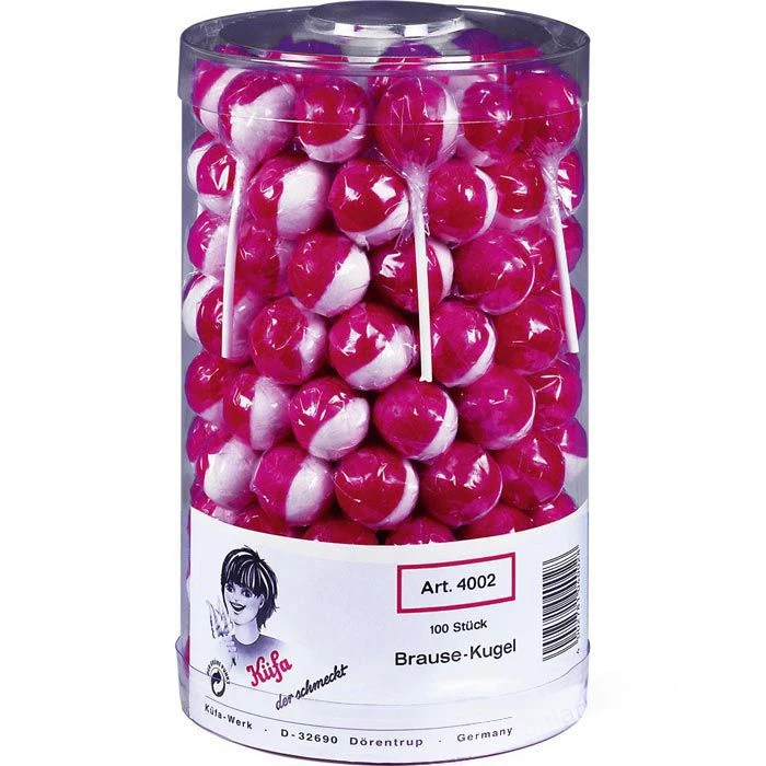 Küfa Lutscher Brause-Kugeln, 100 Stück 3 Küfa Lutscher Brause-Kugeln, 100 Stück