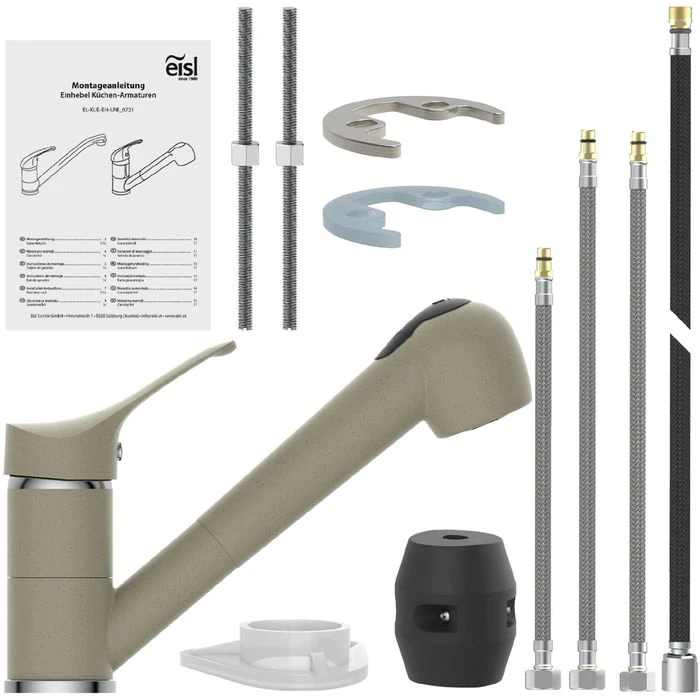 Schütte Küchenarmatur Granit, Beige, Hochdruck, Schwenkbar, Ausziehbarer Auslauf 9 Schütte Küchenarmatur Granit, Beige, Hochdruck, Schwenkbar, Ausziehbarer Auslauf – Bild 7