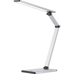 Hansa Schreibtischlampe LED Slim, Dimmbar, Silber, Standfuß