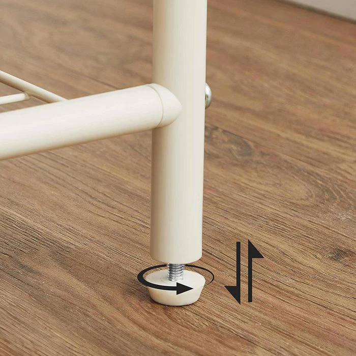 Songmics Garderobenständer HSR07W, Mit Schuhablage, Metall, Weiß 10 Songmics Garderobenständer HSR07W, Mit Schuhablage, Metall, Weiß – Bild 8