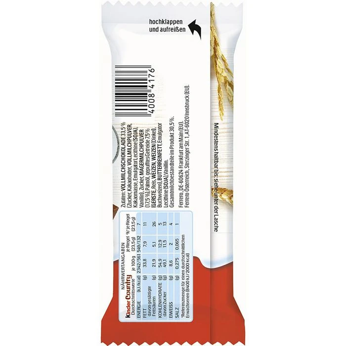Kinder Schokoriegel Country, 940g, Je 23,5g, 40 Riegel 6 Kinder Schokoriegel Country, 940g, Je 23,5g, 40 Riegel – Bild 4