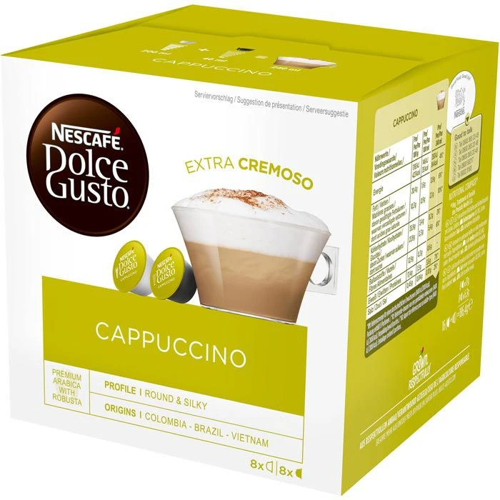 Nescafé® Nescafe Kaffeekapseln Dolce Gusto, Cappuccino, 16 Kapseln 3 Nescafé® Nescafe Kaffeekapseln Dolce Gusto, Cappuccino, 16 Kapseln
