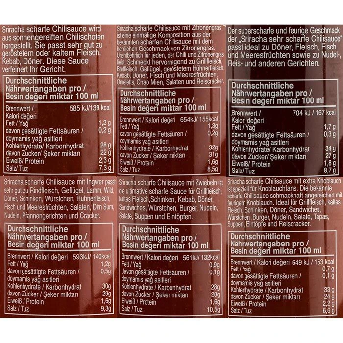 FlyingGoose Chilisauce Sriracha Scharfe Chilisauce, In 6 Geschmacksrichtungen, 6x 455ml 7 FlyingGoose Chilisauce Sriracha Scharfe Chilisauce, In 6 Geschmacksrichtungen, 6x 455ml – Bild 5
