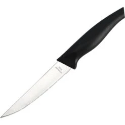 Böttcher-AG Gemüsemesser, Schwarz, Edelstahl, Klinge 11cm, Wellenschliff