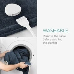 Navaris Heizdecke Snuggy, Mit Ärmeln, Dunkelblau, 9 Temperaturen, Abschaltautomatik, 195 X 125cm -Küche Fach Geschäft b70b7a48eb5f2166f7f87077c50af121c05495fb heizdecke navaris mit aermeln und tasche blaucreme