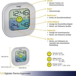 TFA Thermo-Hygrometer 30.5050.54 Innen, Digital, Silber 9 TFA Thermo-Hygrometer 30.5050.54 Innen, Digital, Silber -Küche Fach Geschäft b73facc18c8ad8d979fec76d11a1d6f5f4007023 thermo hygrometer tfa 30.5050.54 innen