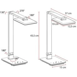 FeinTech Schreibtischlampe LTL00100 LED, Dimmbar, USB, Standfuß -Küche Fach Geschäft b84e42e13f73abd2f06015bffba60f71bd2039ee schreibtischlampe feintech ltl00100 led