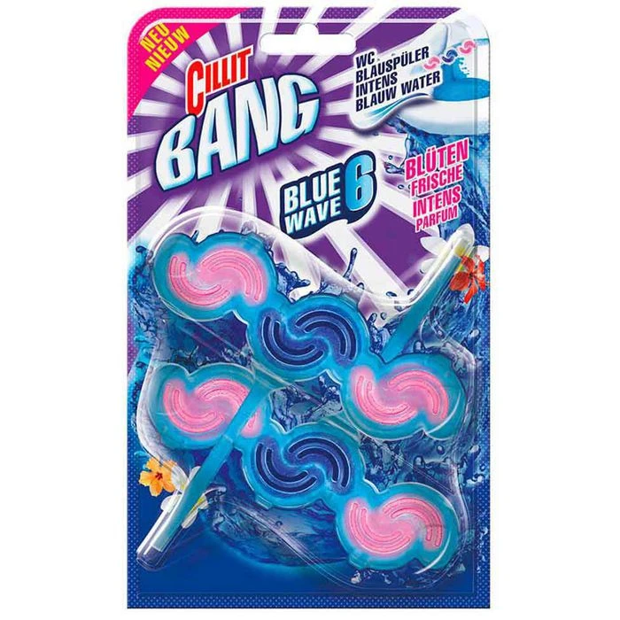 Cillit-Bang WC-Duftspüler Blue Wave 6 Blüten, Frische, Im Korb 3 Cillit-Bang WC-Duftspüler Blue Wave 6 Blüten, Frische, Im Korb