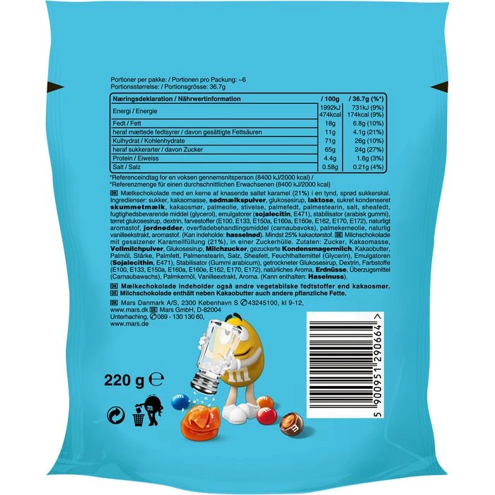 M&Ms Schokobonbons Salted Caramel, Mit Salzigem Karamellkern, 220g 4 M&Ms Schokobonbons Salted Caramel, Mit Salzigem Karamellkern, 220g – Bild 2