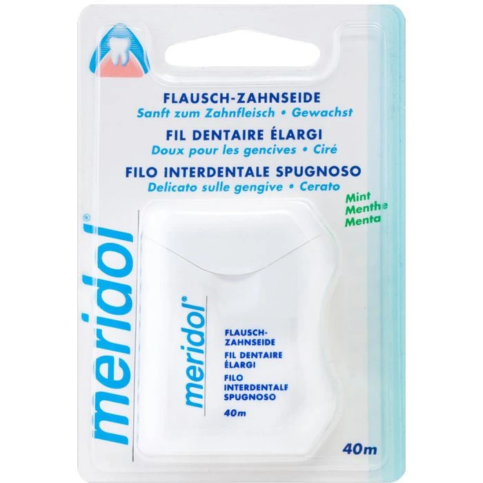 Meridol Zahnseide Flausch-Zahnseide, Mint, Gewachst, 40 M 3 Meridol Zahnseide Flausch-Zahnseide, Mint, Gewachst, 40 M