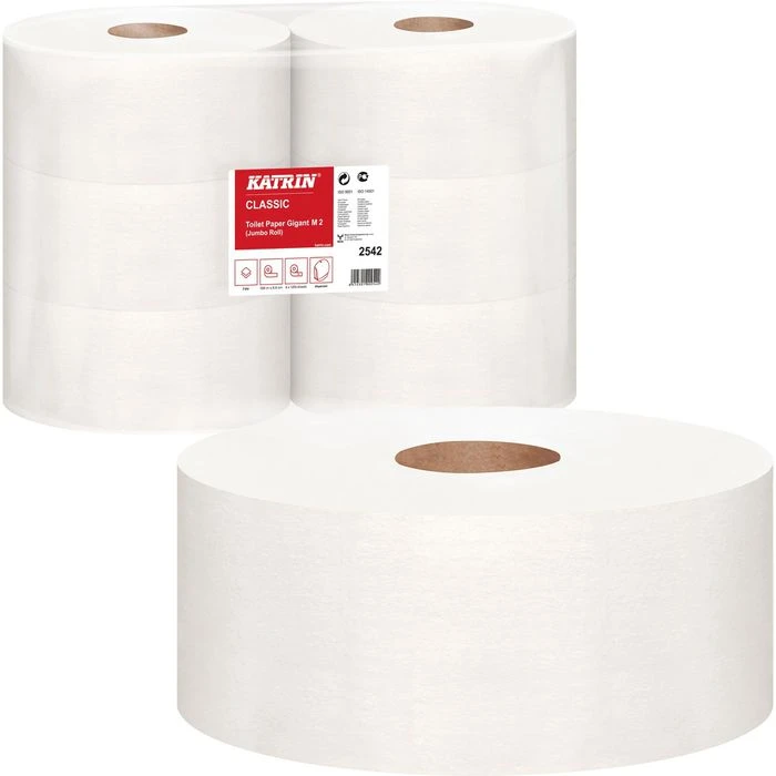 Katrin Toilettenpapier Classic Gigant Toilet L2, 2542, 2-lagig, Tissue, 1200 Blatt, 6 Rollen 3 Katrin Toilettenpapier Classic Gigant Toilet L2, 2542, 2-lagig, Tissue, 1200 Blatt, 6 Rollen