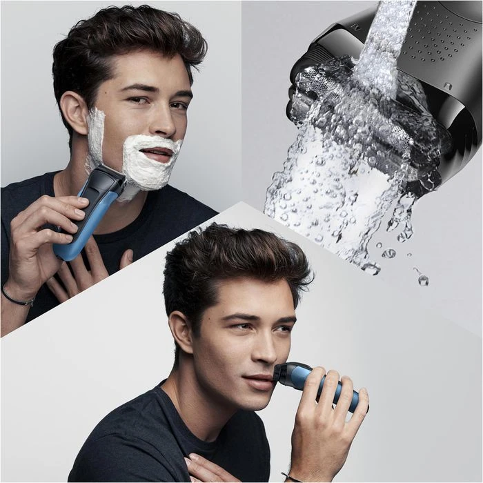 Braun Elektrorasierer Series 3 310BT Shave & Style, Für Herren, Wet & Dry, Mit Trimmer, Schwarz/blau 5 Braun Elektrorasierer Series 3 310BT Shave & Style, Für Herren, Wet & Dry, Mit Trimmer, Schwarz/blau – Bild 3
