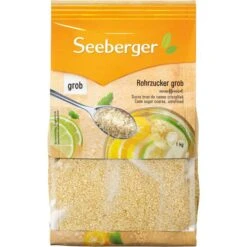 Seeberger Zucker Rohrzucker Grob, Braun, Unraffiniert, 500g