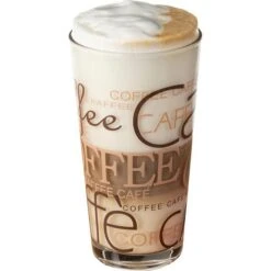 Van-Well Kaffeegläser Coffee Dekor, Latte Macchiato Gläser, 390ml, 12 Stück -Küche Fach Geschäft cbda98cb5bd551402af3900e8a48ccda6df7c9c8 kaffeeglaeser van well coffee dekor