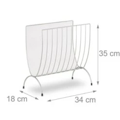 Relaxdays Zeitungsständer Aus Metall, 34 X 35 X 18cm, Silber -Küche Fach Geschäft ce674b6b1304b7f22681dba5003630c47be378b6 zeitungsstaender relaxdays aus metall