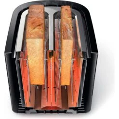 Philips Toaster Viva Collection HD2637/90, 2 Scheiben, 1000 W, Kunststoff/Edelstahl, Schwarz -Küche Fach Geschäft cec05bcad8e250837cf349c29c8734edd716f332 toaster philips viva collection hd263790