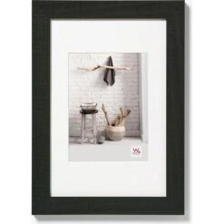 Walther-design Bilderrahmen Home HO040B, 30 X 40cm, Holzrahmen, Glasscheibe, Schwarz