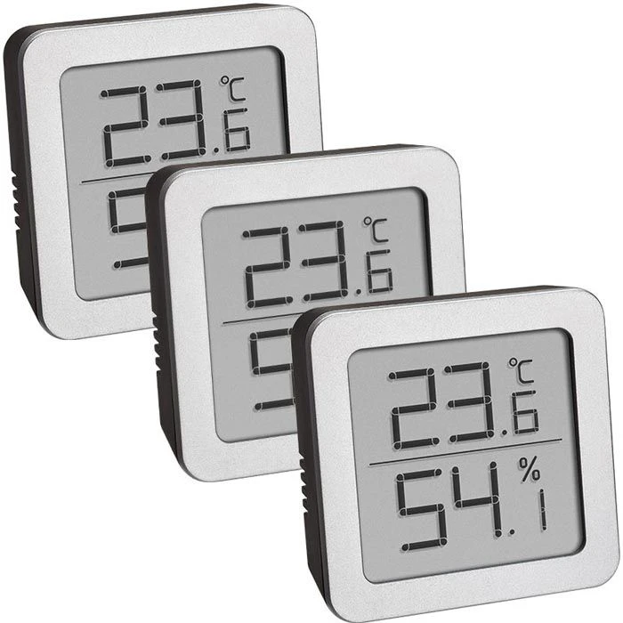 TFA Thermometer 95.2019.54 Innen, Digital, Mit Hygrometer, 3 Stück 3 TFA Thermometer 95.2019.54 Innen, Digital, Mit Hygrometer, 3 Stück