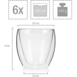 Sänger Kaffeegläser Cafe 208690, Doppelwandig, 250ml, 6 Stück 10 Sänger Kaffeegläser Cafe 208690, Doppelwandig, 250ml, 6 Stück -Küche Fach Geschäft d131744f62558d74b2c09ed652db01a7d3698938 kaffeeglaeser saenger cafe 208690