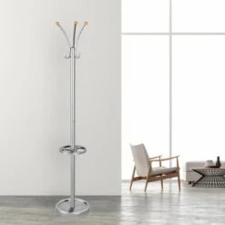 Kerkmann Garderobenständer Nina, 6095, Mit 6 Haken, Metall, Silber -Küche Fach Geschäft d1634b8994730f29ce6bbec0245e76976cc51ade garderobenstaender kerkmann nina 6095