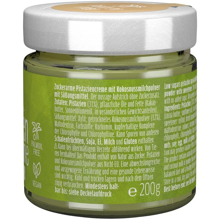Xucker Brotaufstrich Pistazien-Kokos-Creme, Ohne Palmöl, Mit Xylit, 200g 4 Xucker Brotaufstrich Pistazien-Kokos-Creme, Ohne Palmöl, Mit Xylit, 200g – Bild 2